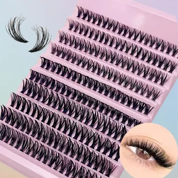Individual Lashes 8-16mm 200pcs Cluster Lashes Natural Look Mixed Tray DIY Eyelash Extension Volume Lash Clusters Eyelashes Long 1