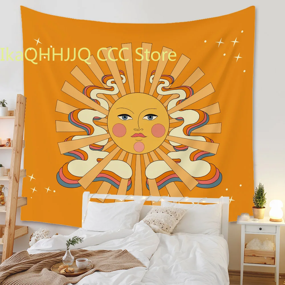 

Bohemian Tapestry for Home Kawaii Sun Room Decoration Wall Hanging Ins Background Cloth Tapestries Tablecloth Sofa Cover Blanket