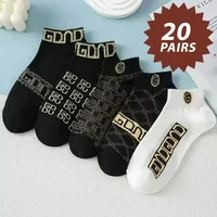Chaussettes basses fines et respirantes pour hommes, 10/20 pièces, Anti-odeur, évacuant l'humidité, légères, confortables et polyvalentes pour un usage quotidien 4