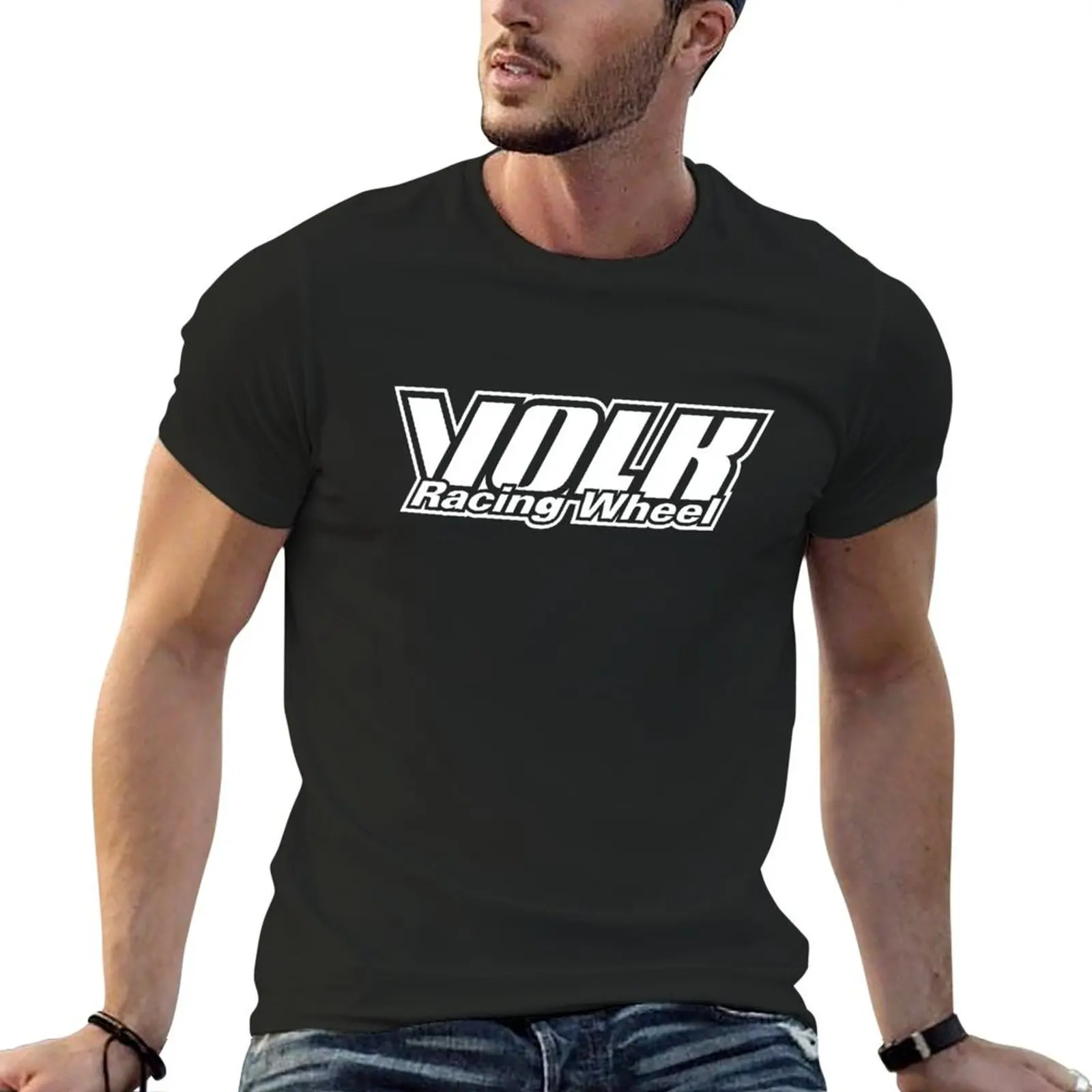 

Volk Racing White T-shirt quick drying plus sizes customizeds animal prinfor boys mens cotton t shirts