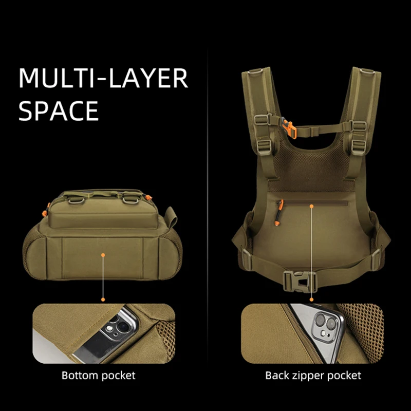 Oxford Fishing Tackle Bag for Men Outdoor Camping Hiking