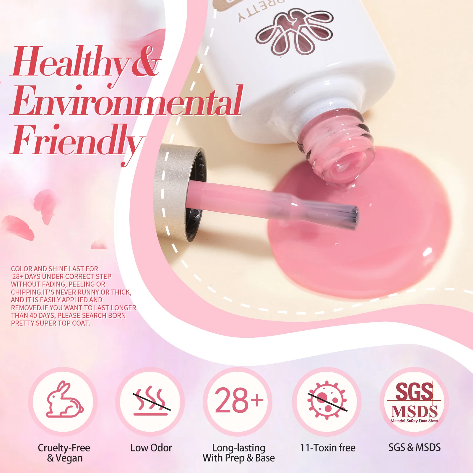 BORN PRETTY Milky Pink Jelly Nude Gel Nail Polish Set 6 Transparent Colors Sheer Gel Nail Kit for Salon and Nails DIY at Home 5