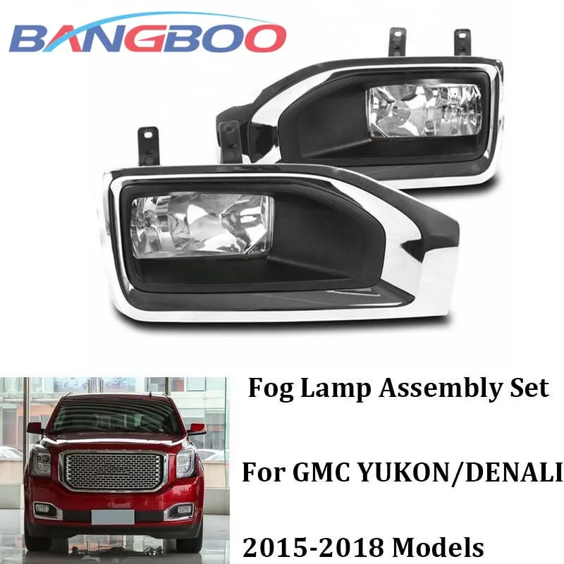 

1Set Front Bumper Fog Light Fog Lamp Assembly For GMC For YUKON For Denali 2015 2016 2017 2018