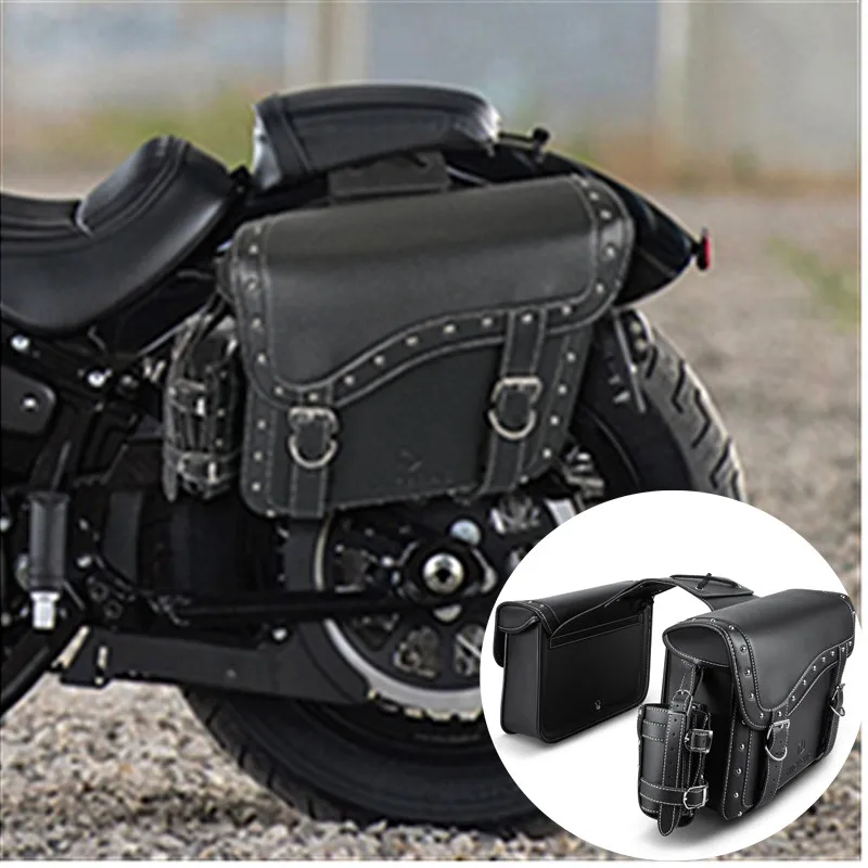 

Из Искусственной Кожи Мотоциклетные сиденья для Harley Davidson Road King, вместительные чемоданы для прогулок, боковые сумки для мотоциклов с держателем для чашки