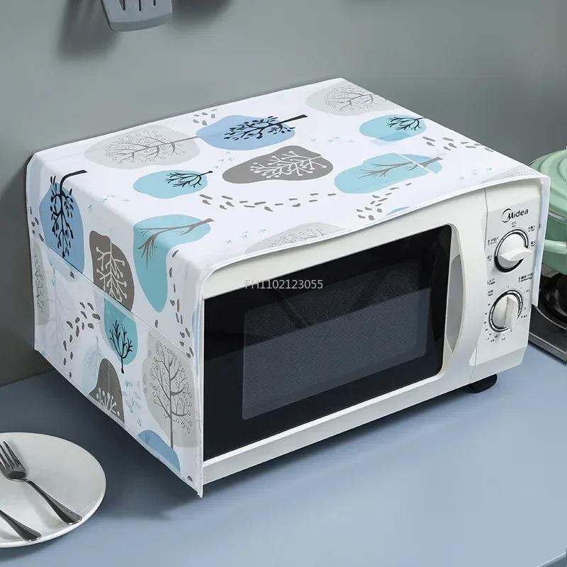 Cartoon Graphics Printed Cute Microwave Dust-proof Oven Cover Hanging Bag Dust-proof Cover Microwave Protective Cover