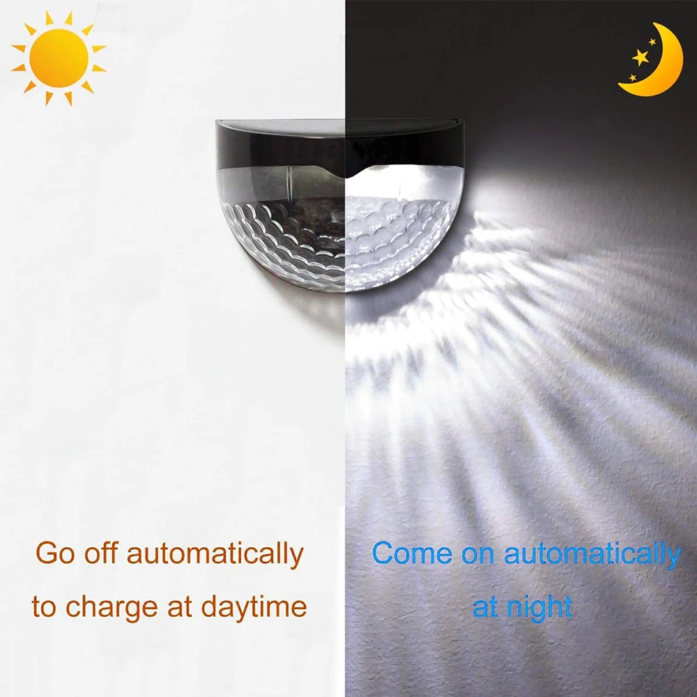 4PCS LED saules gaisma āra dārza apdares klāja gaismas sienas kāpnes žogs lampa piebraucamā ceļa gaisma dārza ainavas apgaismojuma gaisma_voghion.com