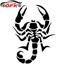 

Cool Tribal Tattoo Scorpion Animal Car Accessories Stickers Black/Silver 13.9cm*10.4cm