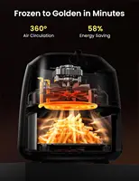 COMFEE' Compact 2.1 Quart Air Fryer with 12 Menu Options, Adjustable Timer & Temperature Control 180-400 degrees F, Dishwasher-S 2