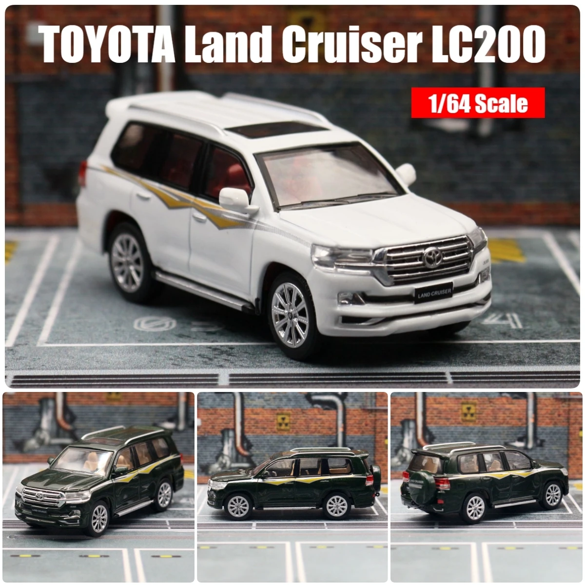 

1/64 TOYOTA Land Cruiser LC200 Миниатюрная модель JKM 1/64 премиум-класса SUV игрушечный автомобиль свободные колеса литые из сплава коллекционный подарок