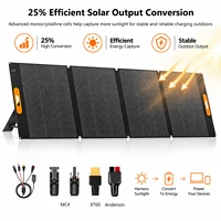 Panneau solaire pliable de 420 W, chargeur solaire portable avec supports réglables pour centrale électrique, camping-car, camping en plein air. 3