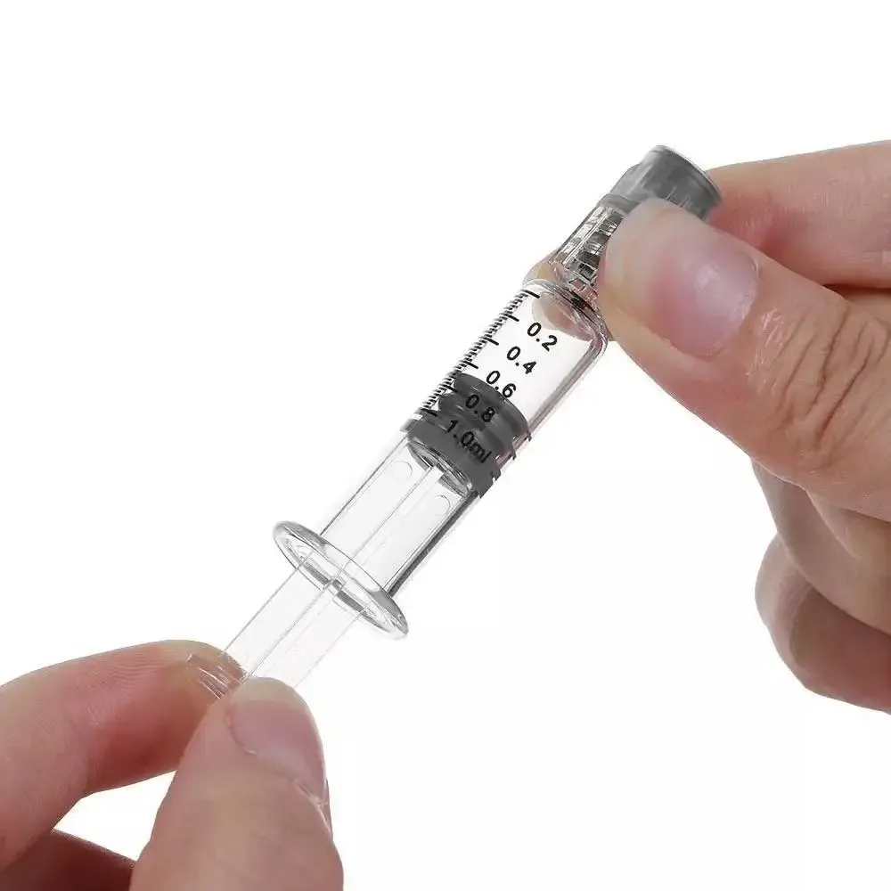 Glass Syringe Luer Lock Syringe Borosilicate Glass Prefillable 1ml Optional Capacity Beauty