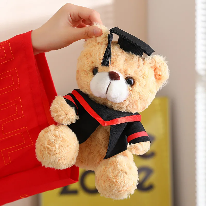 

Lovely Sitting Teddy Bear Plush Dolls Stuffed Soft Animal Toy For Kids Gifts Cute Doctor Bear Pillow Graduation Party Decor Gift