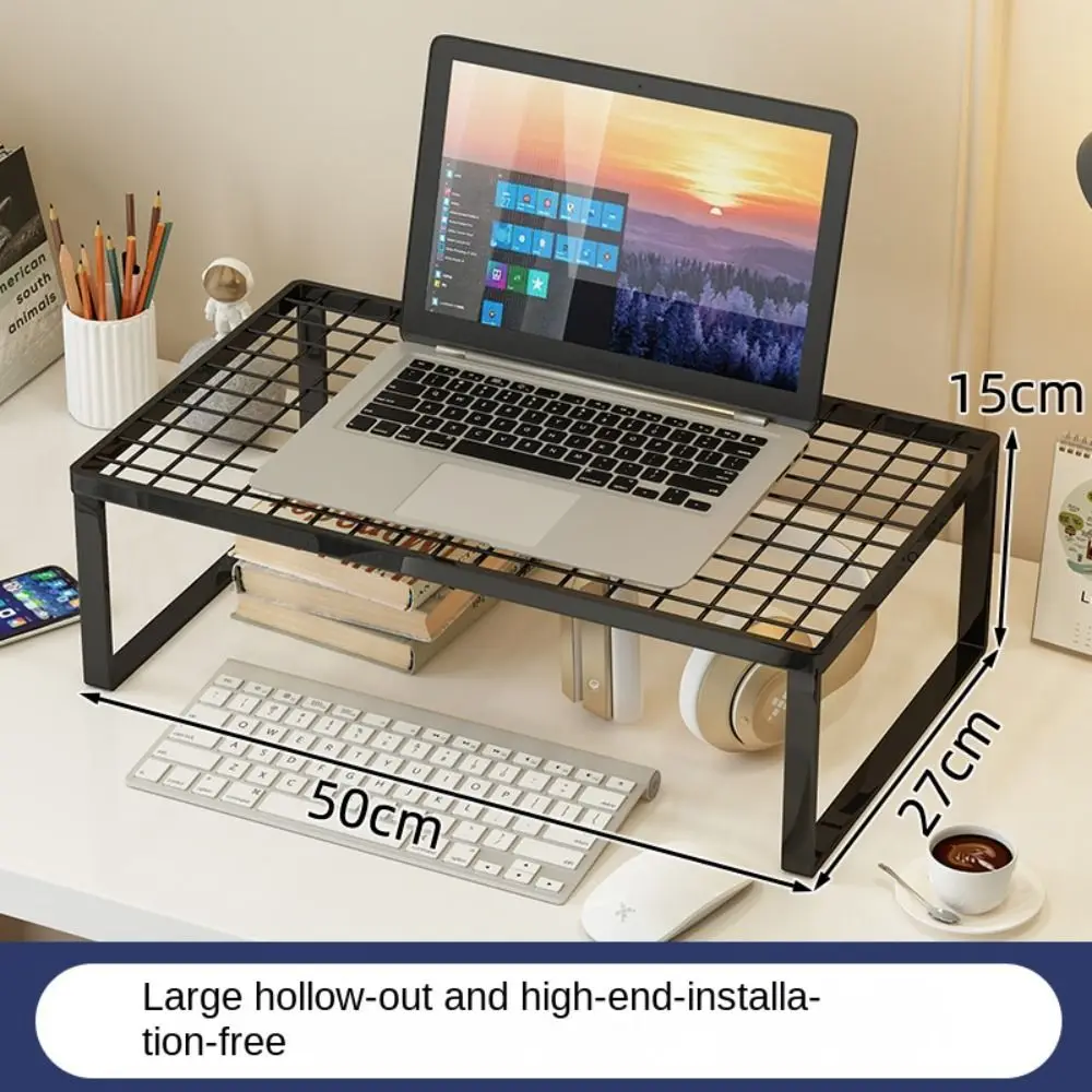 Grid Laptop Grid Cooling Rack Black/White Portable Screen Base Bracket Metal Cooling Notebook Storage Shelf Notebooks