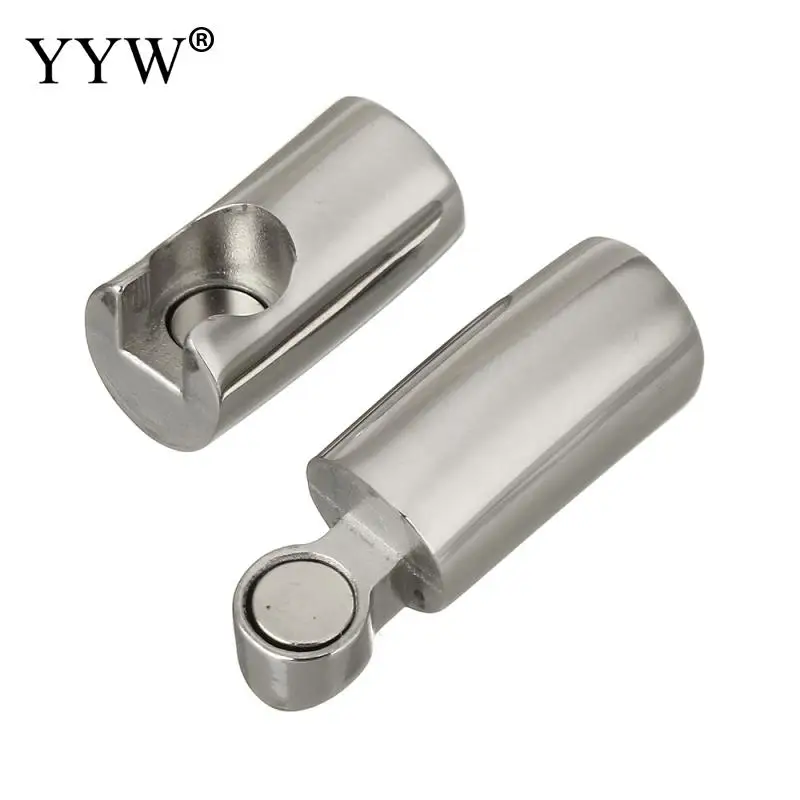 10pcs Stainless Steel Magnetic Clasps 30x8mm Hole:Approx 6mm for Jewelry Making Connectors Buckle DIY Leather Bracelets
