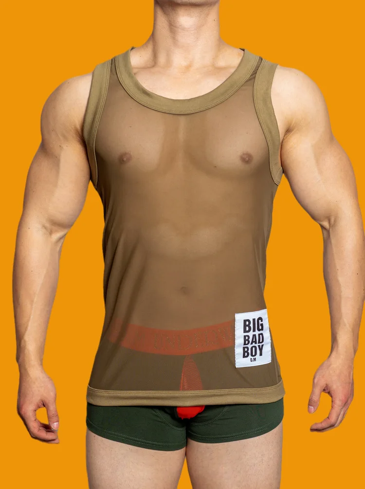 Ropa De hombre, camisas De gimnasio para hombre, camiseta Sexy transpirable De malla para interiores, camiseta sin mangas De baloncesto, Cuecas De Masculina, camisetas para el cuerpo