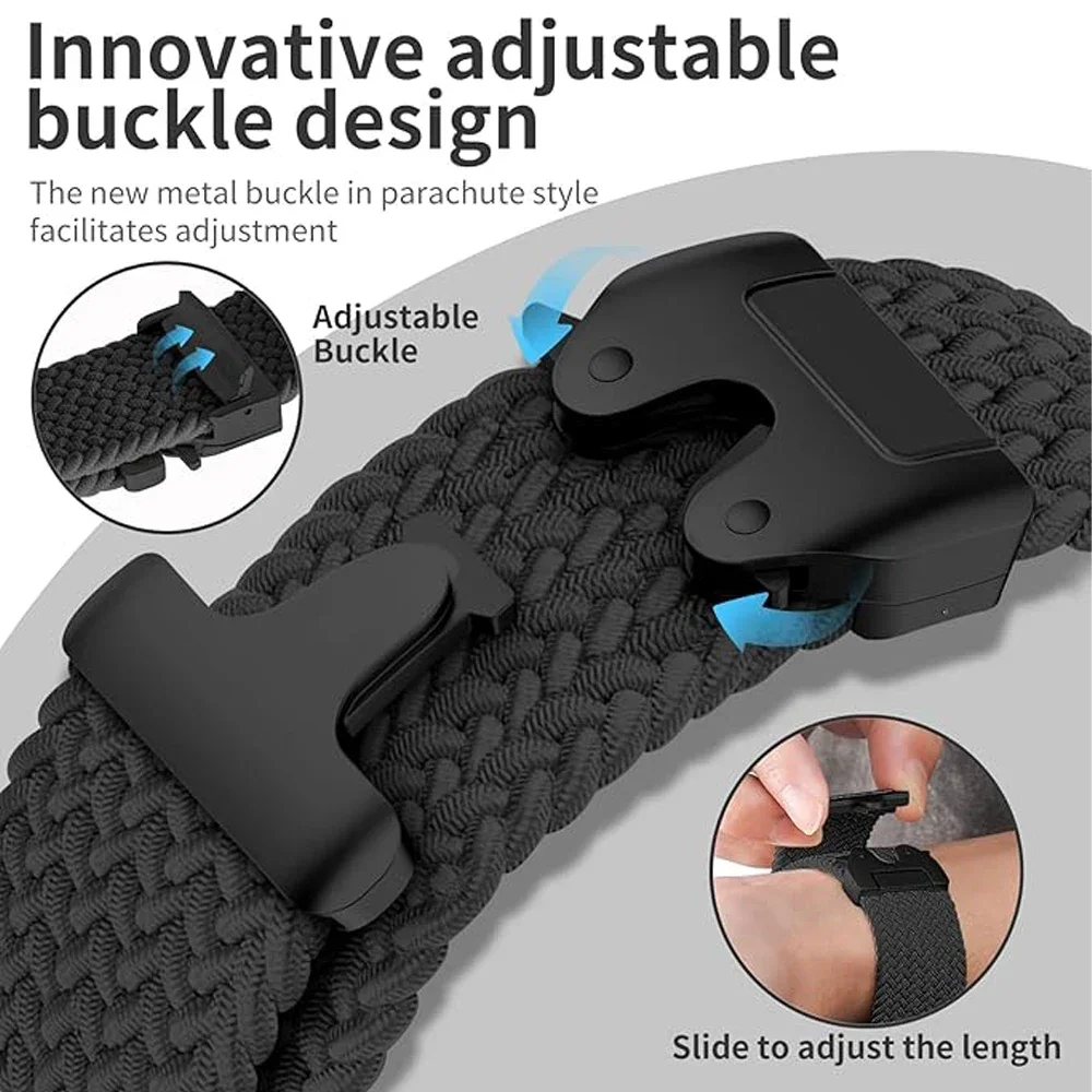 Nylon Braided Loop Strap with Parachute Buckle