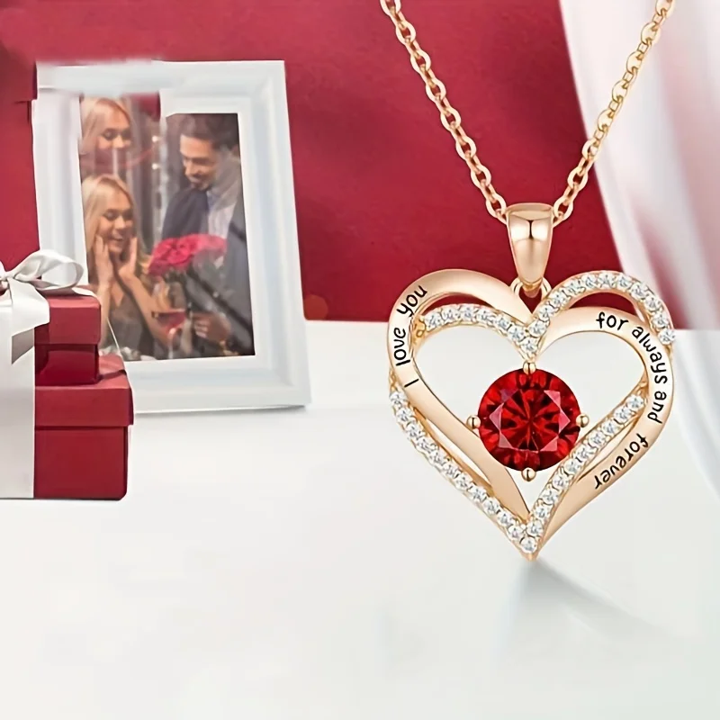Luxury Red Zircon Pendant Necklaces 5