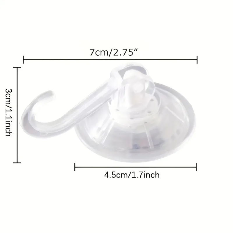 Suction Cup Hook 10pcs Suction Cup Hooks Clear Reusable Heavy Duty Vacuum Suction Cup Hooks Glass Kitchen Bathroom Hooks for Towel