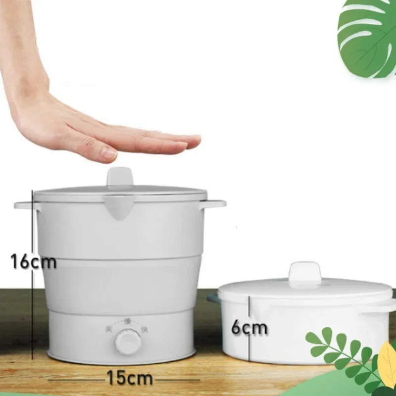 Folding Electric Cooker Pot Multifunction Mini Hot Rice  Student Dormitory Noodle For Kitchen Home Travel EU 800w 4
