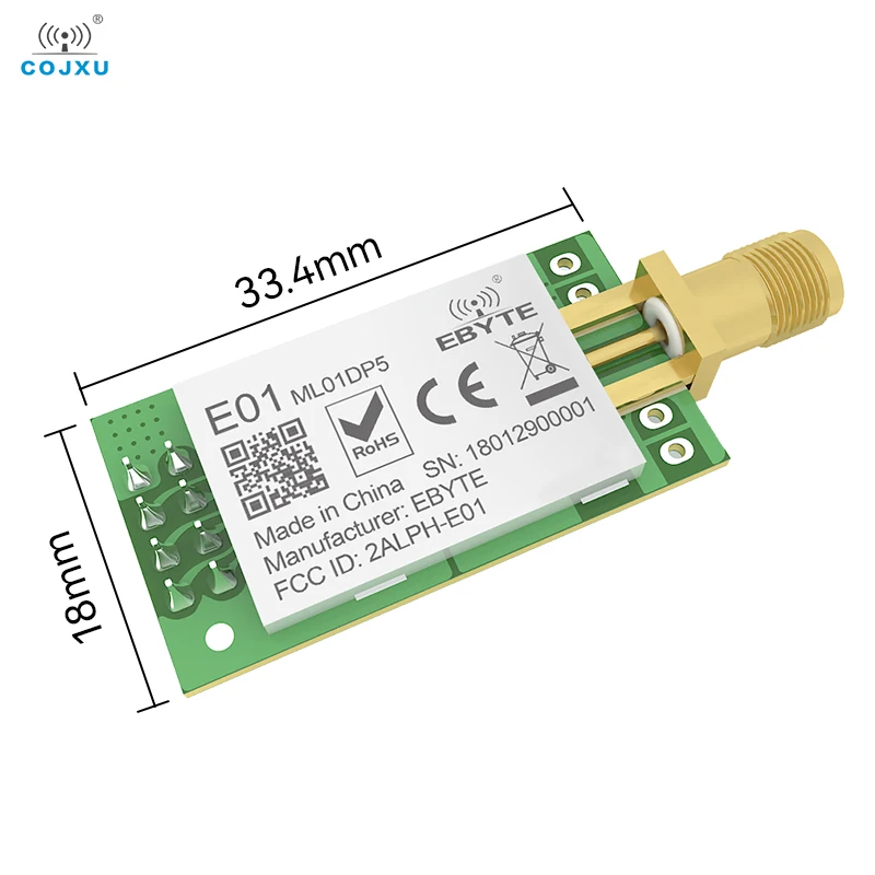 Wireless module SPI nRF24L01 PA LNA 2.4GHz Rf Module E01-ML01DP5 2.5km Long Range 20dBm IoT Rf Transmitter Receiver Shield for Arduino nRF24L01P