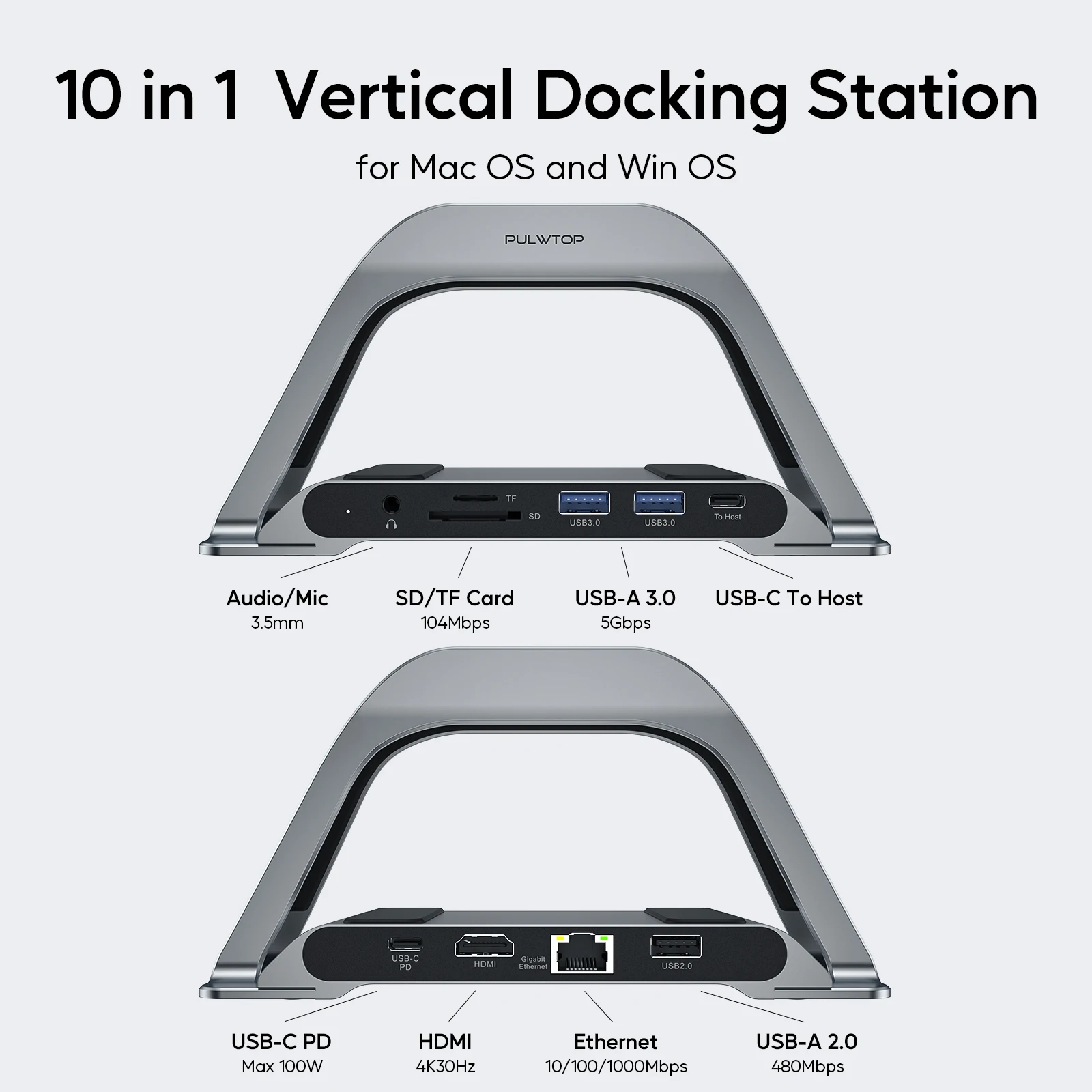 PULWTOP スタンド型ドッキングステーション ブラック Amazon.co.jp: PULWTOP 11 in 1 USB C ドッキングステーション