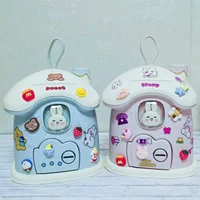 Cartoon Mushroom House Cute Piggy Bank Girls Boys Large Capacity Internet celebrities Children's Small House with Key Piggy Bank 1