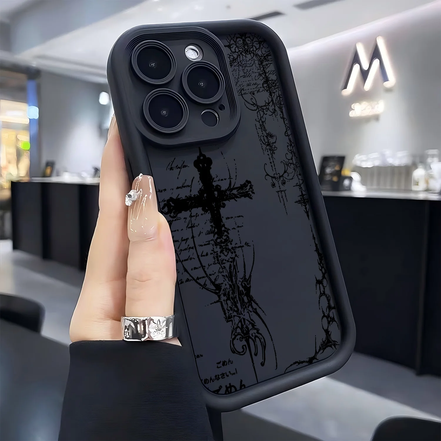 Dark Gothic Cross Mark Phone Case