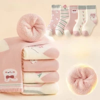 Children's Socks Wool Circle with Wool Thickening Skin Warm Stockings Autumn Winter Baby Boys and Girls Floor Socks 3