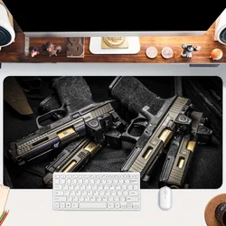 Enhanced Gaming Desk Mat - Extra Large Non-Slip Rubber Base with Stitched Edges - 300x700x2MM (Style 4)
