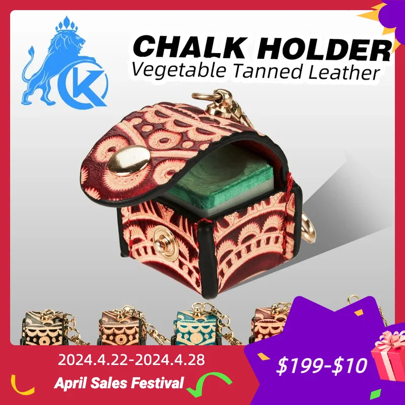 KONLLEN Cue Chalk Holder Vegetable Tanned Leather Pool Snooker Cue Chalk Bag Can be hung on the case Handmade non-magnetic Kit konllen cue chalk holder vegetable tanned leather handmade pool snooker cue chalk bag 5colors small and durable non magnetic kit