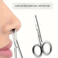 Stainless Steel Eyebrow Scissors, Multi-Functional Trimming Scissors for Men and Women, No Fragrance, Ergonomic Design 1