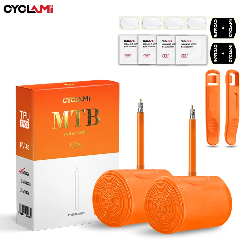 CYCLAMI Ultralight MTB Inner Tube 26 27.5 29 Inch TPU Tire 45 65mm Presta Valve