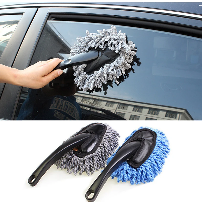Clean Small Wax Brush Car Cleaning Brush Wax Trailers Sweep Car Mini Dust Duster Long Hand Nanometter Cotton Wax Dust Cleaning