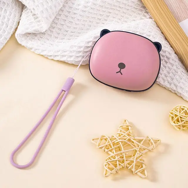 2 Az 1 -Ből Usb -Fűtés Akkumulátorral Működő Kézmelegítő Újratölthető Zseb Kézzel Melegebb 5000Mah Power Bank Aranyos Medve Alakú - Image 4