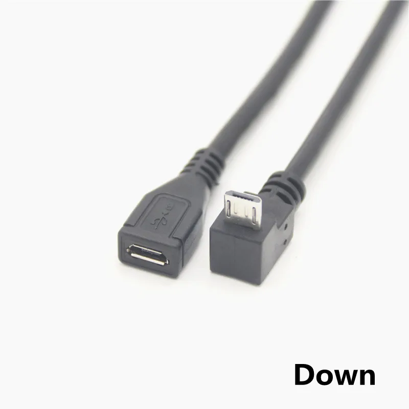 90 Degree Up Down Left Right Micro USB 2.0 Male to Female Extension Cable usb charging cable usb extension cable usb extension adapter usb cable adapter conversion cable adapter
