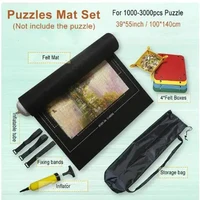 1500-3000pcs Felt Puzzle Mat Set 10color Available Puzzle Playing Blanket with Portable Travel Storage bag Puzzle Accessories 2