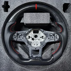 Hydro-Dip Carbon Fiber Look Steering Wheel For Volkswagen Golf 7 7.5 GTI GTD GTE R 2013-2020 Polo GTI Tiguan Passat