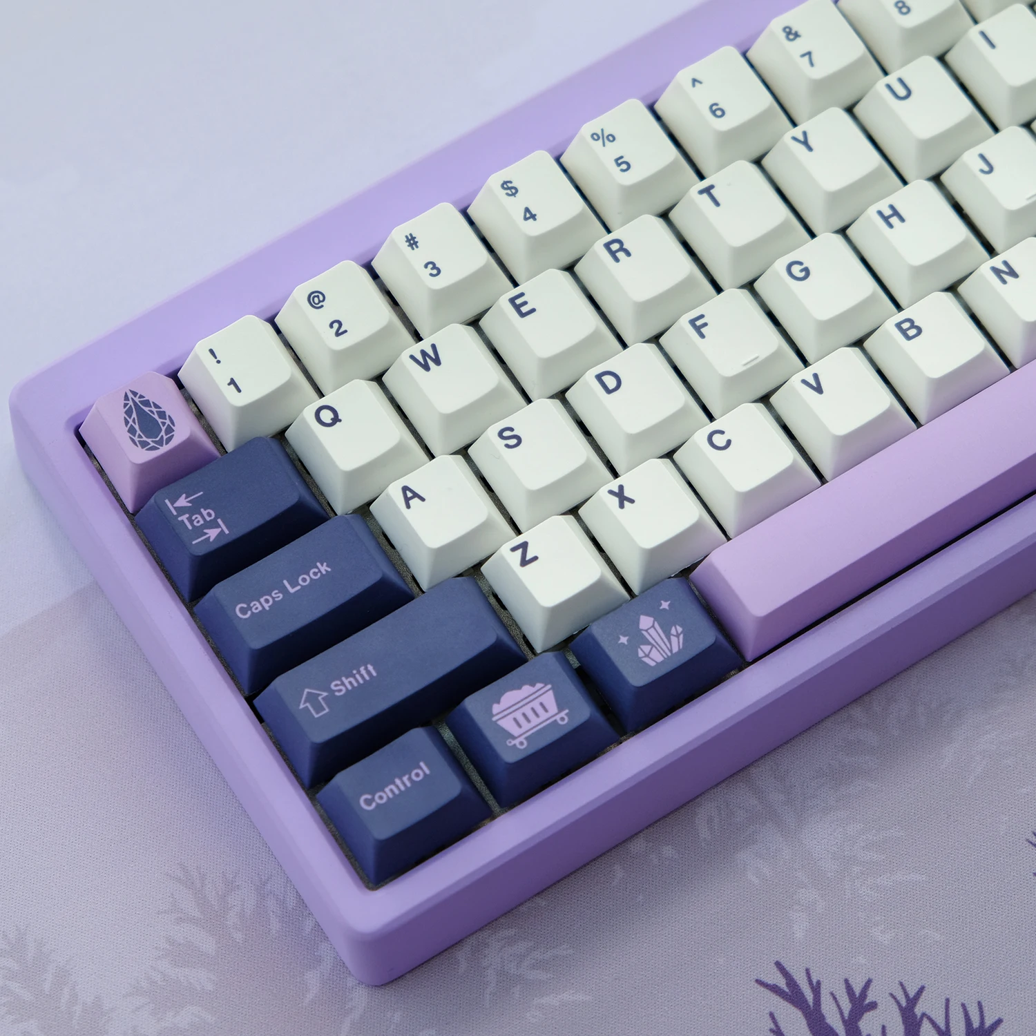 Gmk amethystキーボードキャップ,131キー,チェリープロファイル,PBT