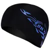 Men Women Swimming Caps Flower Printed Elastic Nylon Ear Protection Long Hair Swimming Pool Hat Ultrathin Bathing Caps Free Size 3