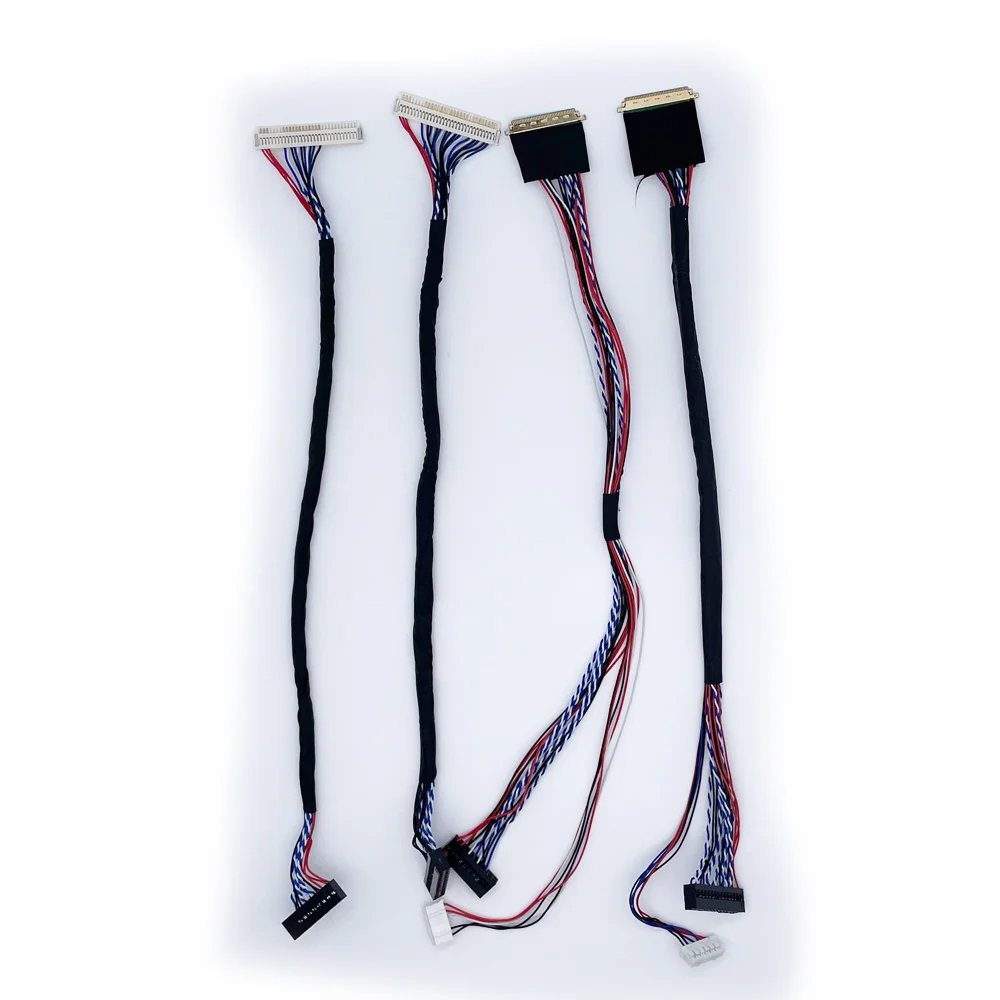 LVDS Cable 4pcs 30pin 40pin kit 1ch 6-bit /2ch 6-bit for laptop screen 14" 15.6" 25cm IPEX20454-40P lvds cable adapter kit