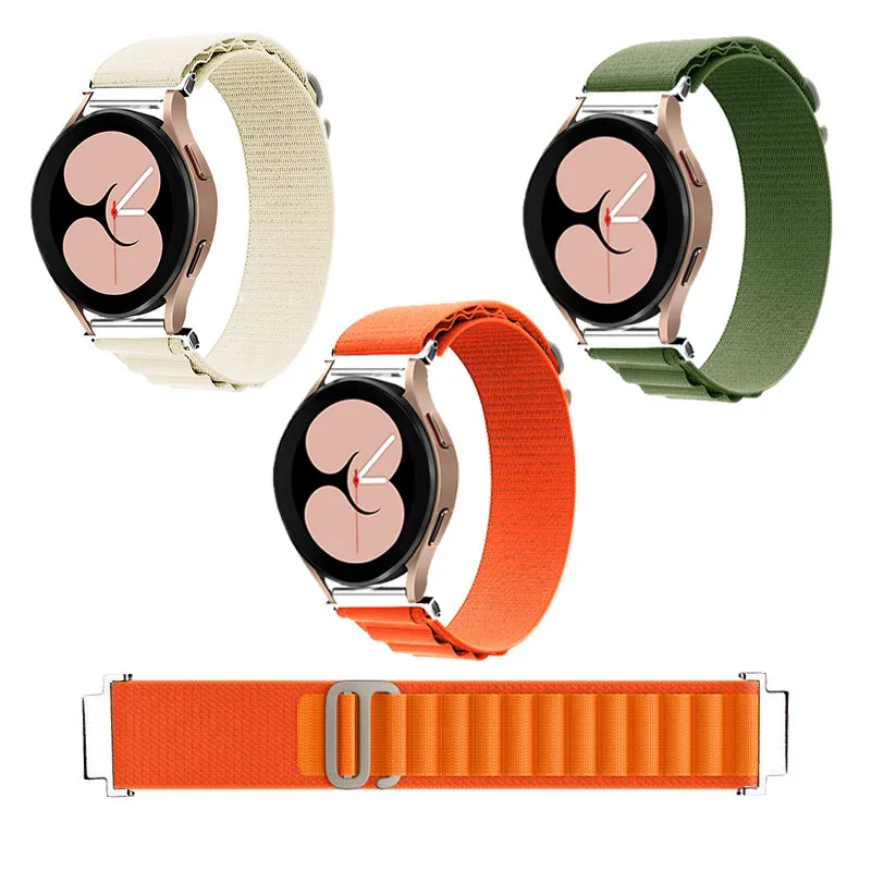 Cinturino Alpino Da 20Mm/22Mm Per Garmin Forerunner 245 645M Vivoactive 4 3/Venu Move 3 Luxe Sport Nylon Loop Bands Venu Sq Music Wrist
