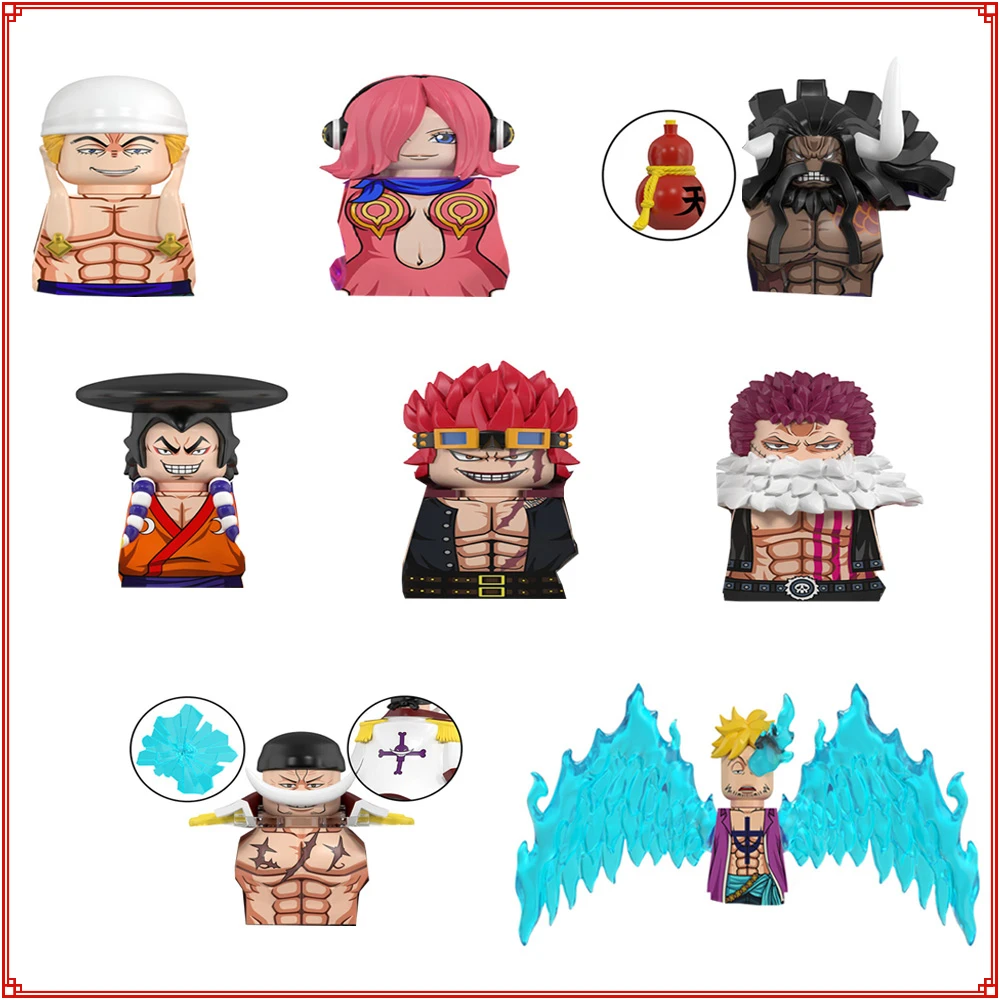 Anime One Piece Mini Action Figures Yuta Aini Lulu Leijiu Kaiduo Charlotte Building Blocks Doll Desktop Children Holiday Gifts