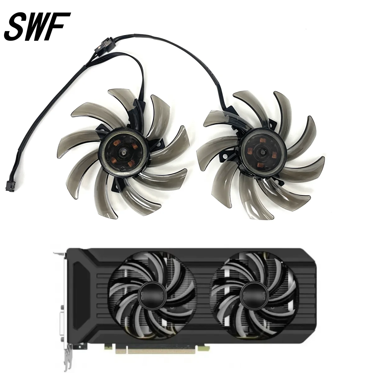 Ventilador de Refrigeração de Placa Gráfica Dupla Refrigerador para Palit P106100 Gtx1060 Gtx1080 Gtx1070 8g Ga91s2u Fdc10h12s9-c 85 mm Novo Peças por Conjunto