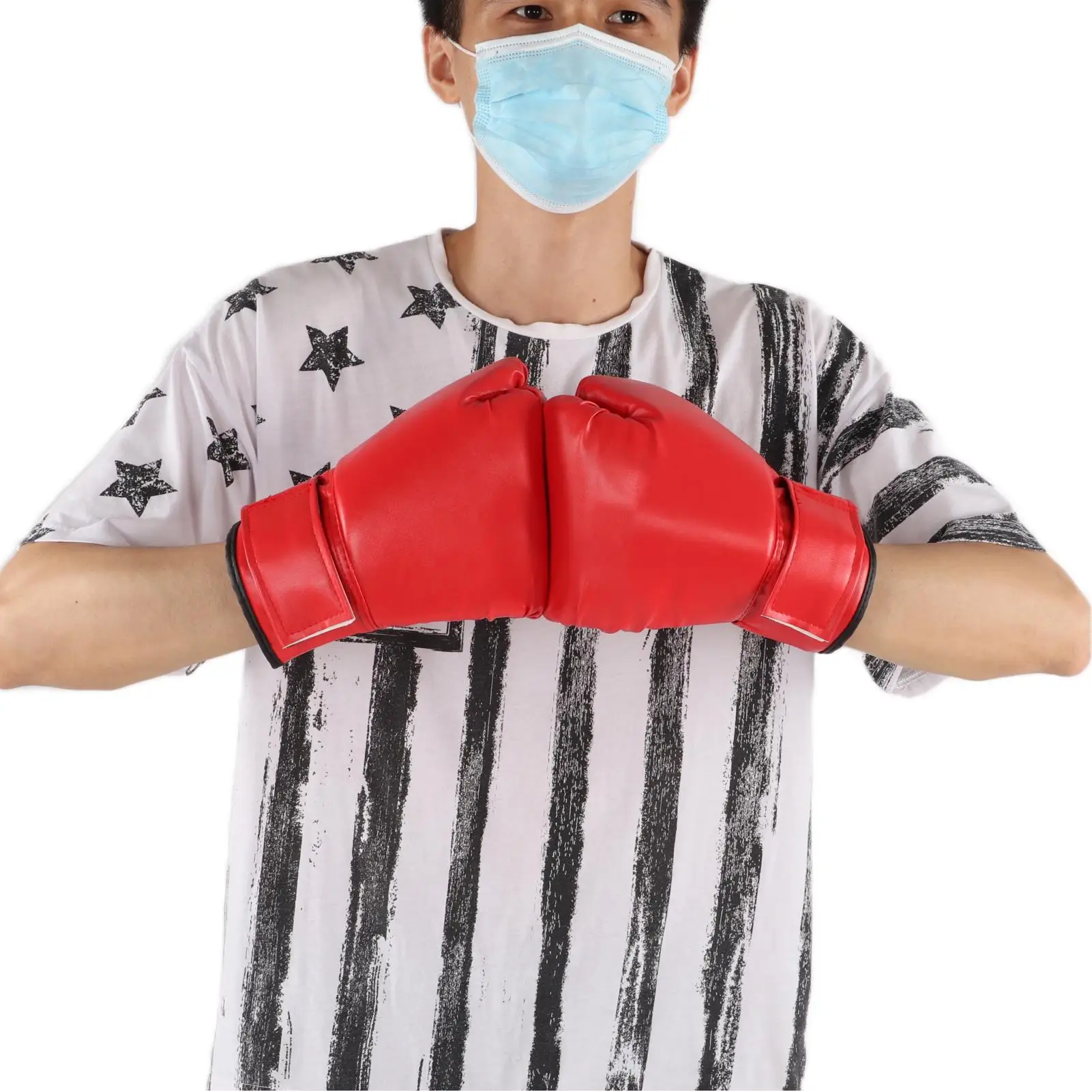 1 Pair Adult Training Gloves Comfortable Breathable Fight Muay Thai Sanda Sports Gloves