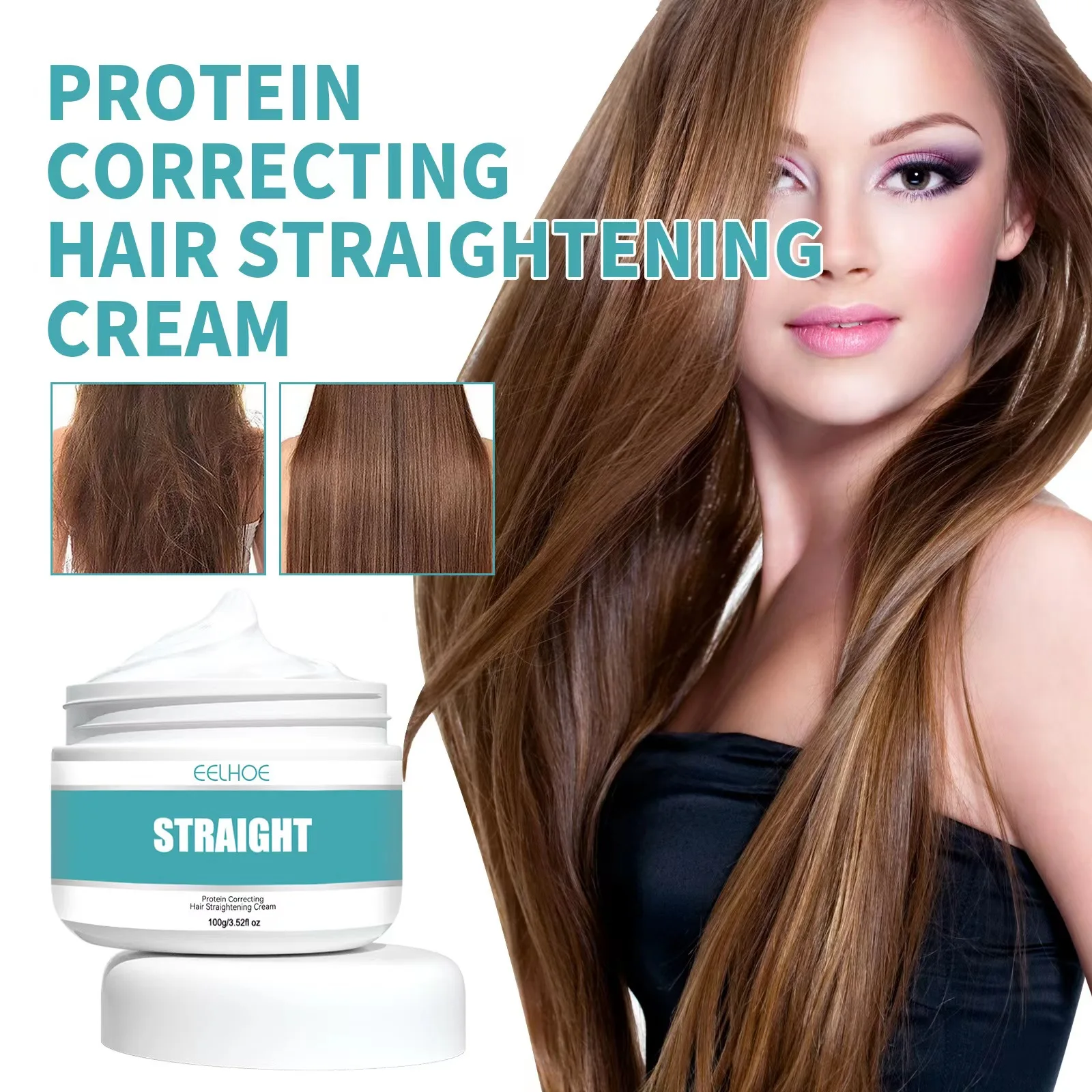 Crema per il trattamento lisciante dei capelli alla cheratina Levigante più veloce Prodotti per la cura dei capelli femminili per la correzione delle proteine del collagene ricci crespi_voghion.com
