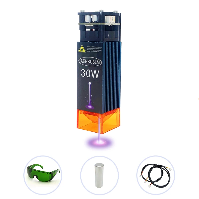 Aenbuslm 30W Modulo Laser Strumenti Per La Lavorazione Del Legno 12V Lunghezza Focale Fissa Testa Per Incisione Laser Taglio Laser Percorso Cnc Inciso