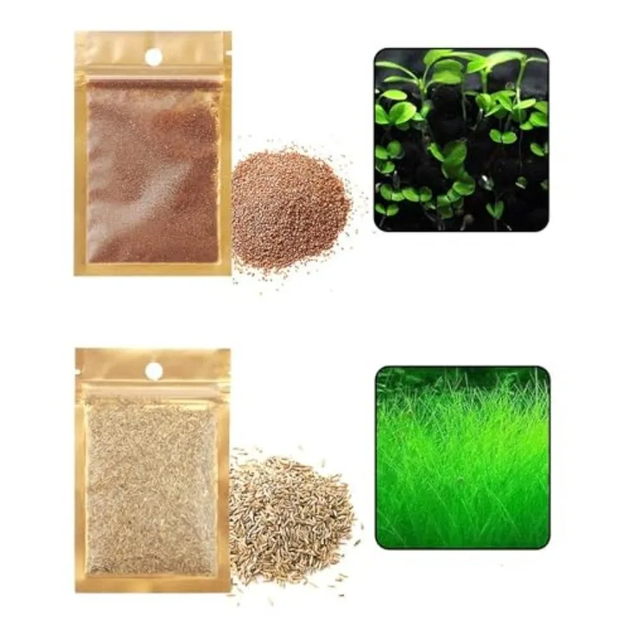 Live Aquarium Plants Dwarf Leaf Long Hair Combo