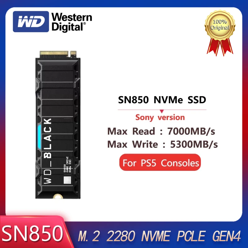 Western Digital WD BLACK SN850 NVMe SSD for PS5 Consoles PCIe Gen4 