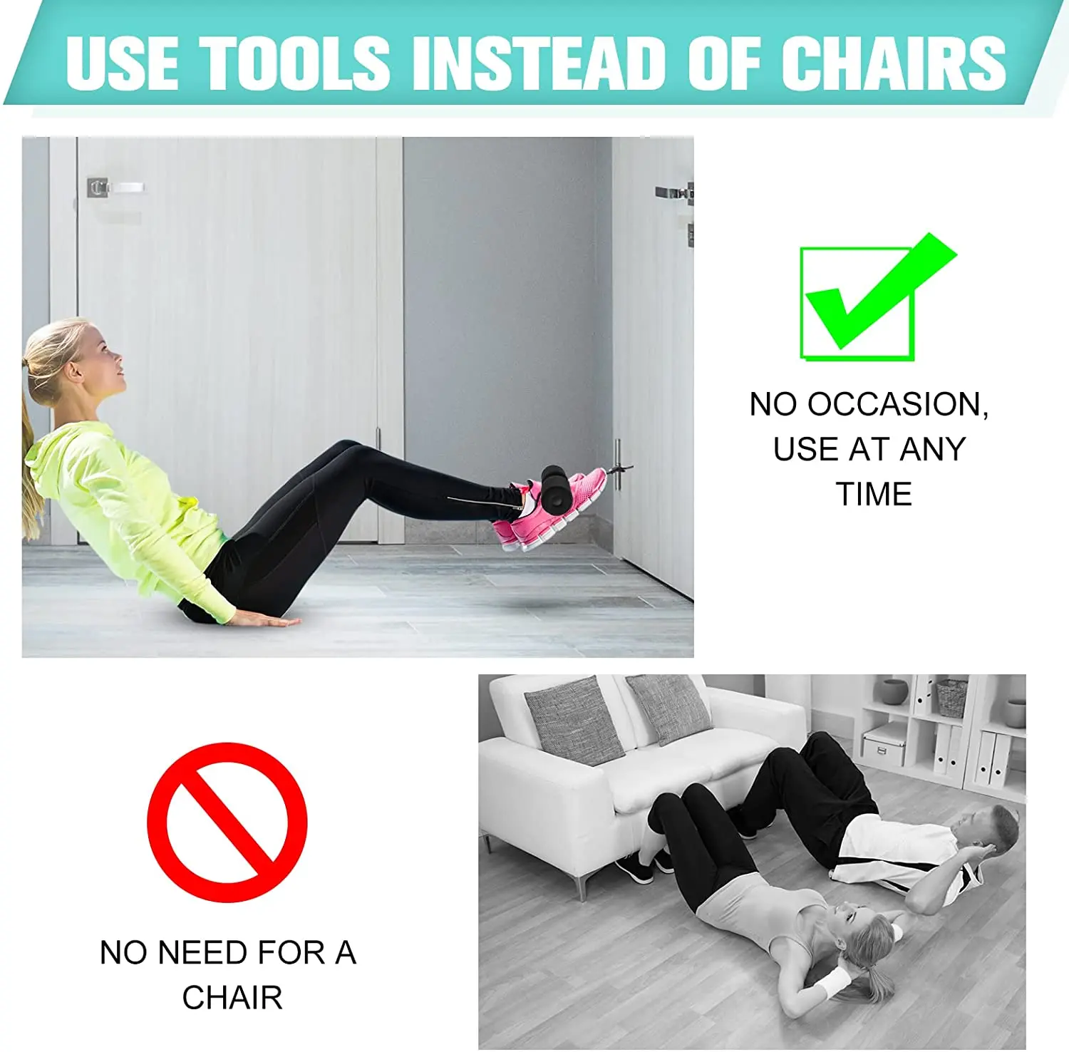 1Pcs Hamstring Curl Strap Nordic Home Workout Gear