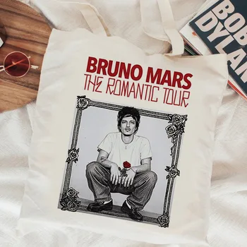 Borsa tote Bruno Mars Y2K personalizzabile, borse in tela per shopping e spesa da donna
